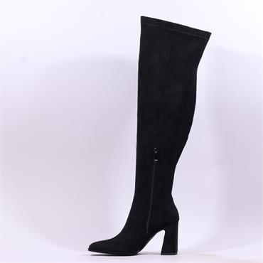 Pedro Anton Zahra Over Knee Boot - Black Suede